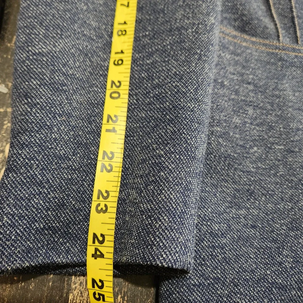 Vintage 60s 70s Western Sport Jacket Men's M Blue Polyester Denim Blazer